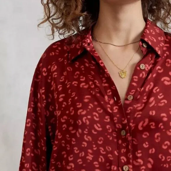 NWT Anthropologie Farm Rio Magda Button Down | S - Picture 2 of 5